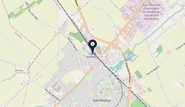 Carte de Gembloux, zone d’intervention serrurier