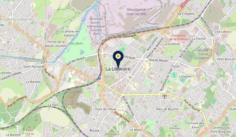Carte de La Louvière, zone d’intervention serrurier