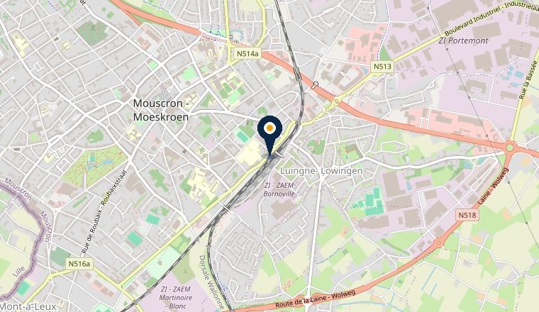 Carte de Mouscron, zone d’intervention serrurier
